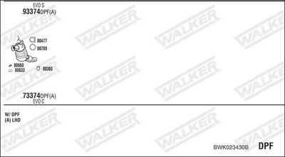 Изпускателна система WALKER BWK023430B