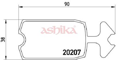 Set placute frana ASHIKA 50-00-0648
