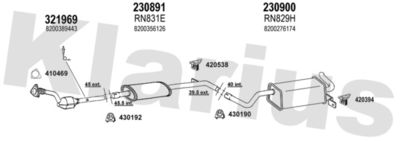 Układ wydechowy KLARIUS 721005E