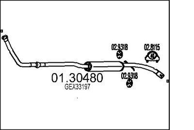 Предглушитель выхлопных газов MTS 01.30480 для AUSTIN METRO