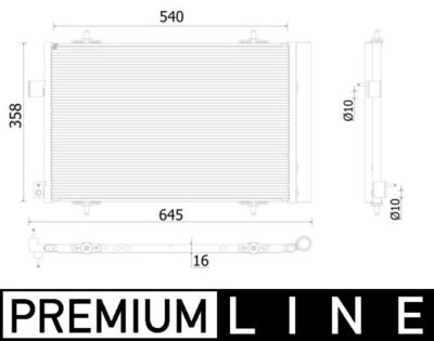 Condensor, airconditioning - AC938000P - MAHLE