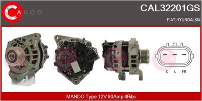 Генератор CASCO CAL32201GS для KIA PICANTO