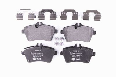 Комплект тормозных колодок, дисковый тормоз HELLA 8DB 355 011-371 для MERCEDES-BENZ A-CLASS