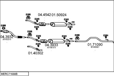SISTEM DE ESAPAMENT MTS MERC71688B017048