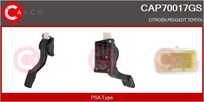 SET PEDALE CONDUCERE CASCO CAP70017GS