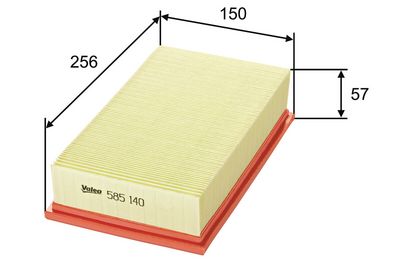въздушен филтър VALEO 585140
