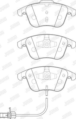 BREMSBELAGSATZ SCHEIBENBREMSE JURID 573258J 1