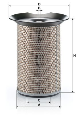 Luchtfilter (patroon) past: RVI G, MIDLINER, TB MIDR06.02.12D-MIDS06.20.30P 06.80-