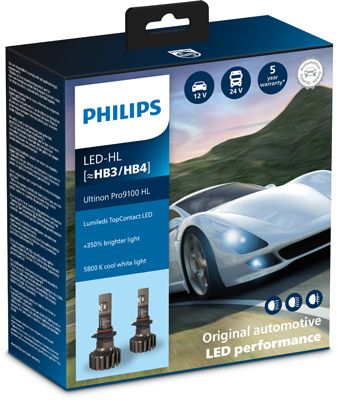 крушка с нагреваема жичка, фар за дълги светлини PHILIPS 11005U91X2
