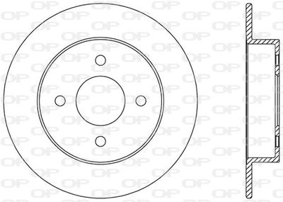 OPEN PARTS BDA2345.10 Тормозные диски  для NISSAN MICRA II (K11) 1.0 i 16V