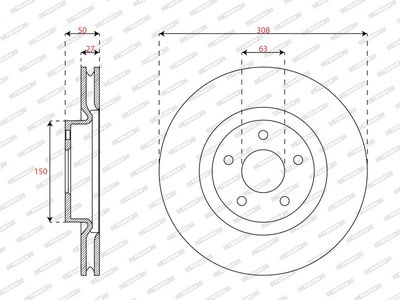 BREMSSCHEIBE FERODO DDF3021C 1
