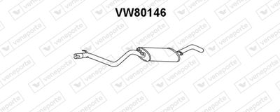 Глушитель выхлопных газов конечный VENEPORTE VW80146 для VW JETTA