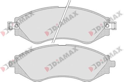 Комплект тормозных колодок, дисковый тормоз DIAMAX N09251 для DAEWOO LEGANZA