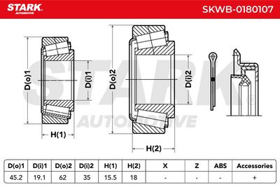 комплект колесен лагер STARK SKWB-0180107