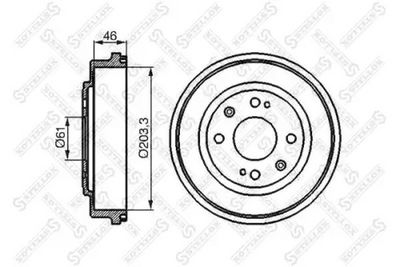 спирачен барабан STELLOX 6025-4001-SX
