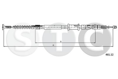Тросик, cтояночный тормоз STC T481317 для FIAT MAREA