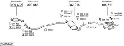 Изпускателна система BOSAL SYS08406