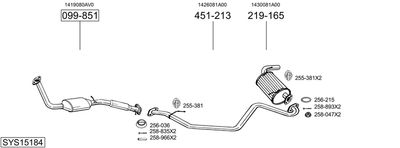 ABGASANLAGE BOSAL SYS15184
