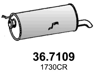 ASSO 36.7109 Глушитель выхлопных газов  для PEUGEOT 3008 (Пежо 3008)
