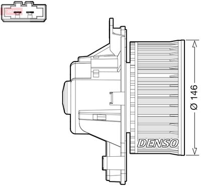 DENSO DEA21014 Вентилятор салона  для PEUGEOT 3008 (Пежо 3008)