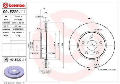 Bromsskiva BREMBO 09.E229.11