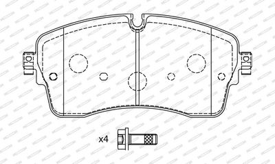 BREMSBELAGSATZ SCHEIBENBREMSE FERODO FDB5221 1