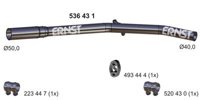 Rura wydechowa ERNST 536431