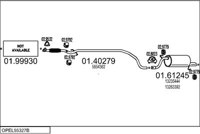 SISTEM DE ESAPAMENT MTS OPEL55327B010447