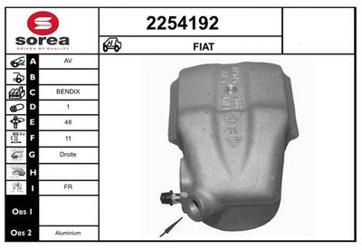 EAI 2254192 Тормозной суппорт  для FIAT 131 (Фиат 131)