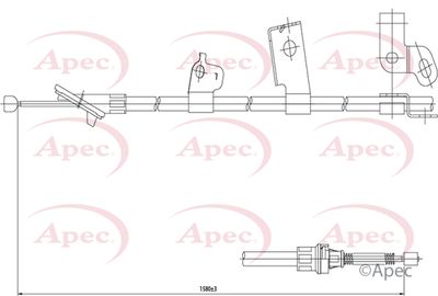 Cable Pull, parking brake APEC CAB1448