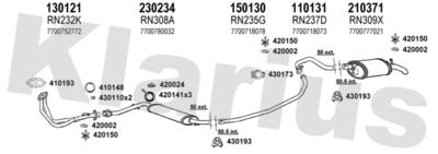 Układ wydechowy KLARIUS 720456E