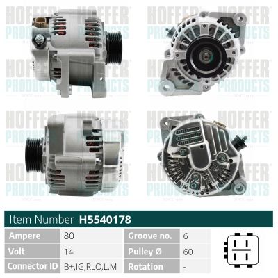 GENERATOR / ALTERNATOR HOFFER H5540178