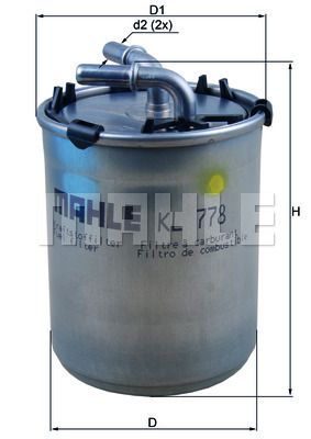 MAHLE KL 778 Топливный фильтр  для SKODA ROOMSTER (Шкода Роомстер)