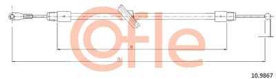 Тросик, cтояночный тормоз COFLE 10.9867 для MERCEDES-BENZ SPRINTER