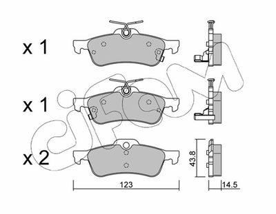 Brake Pad Set, disc brake 822-556-1