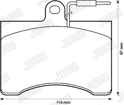 Комплект тормозных колодок, дисковый тормоз JURID 571895J для FIAT 242