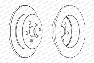 Remschijf set (2 stuks) Achter Links/Rechts past: TOYOTA AVENSIS 1.6-2.4 01.03-11.08