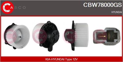 CASCO CBW78000GS Вентилятор салона  для HYUNDAI (Хендай)