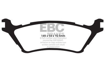 Plaquettes de frein EBC Brakes — 149mm, 54mm