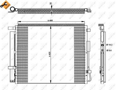 CONDENSATOR CLIMATIZARE NRF 350333 6