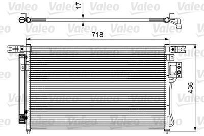 Конденсатор, кондиционер VALEO 814425 для HYUNDAI SANTA FE