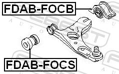 Mounting, control/trailing arm FDAB-FOCB