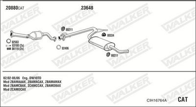 ABGASANLAGE WALKER CIH16764A