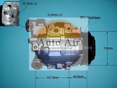 Auto Air Gloucester Compressor, air conditioning 14-6200R