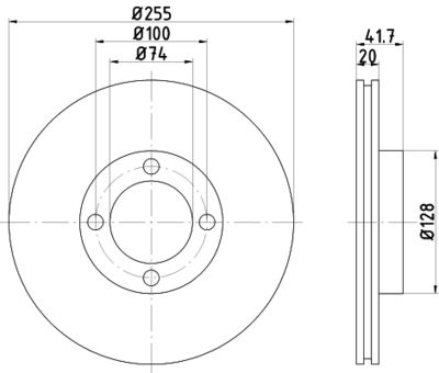Тормозной диск MINTEX MDC437 для TOYOTA MODEL