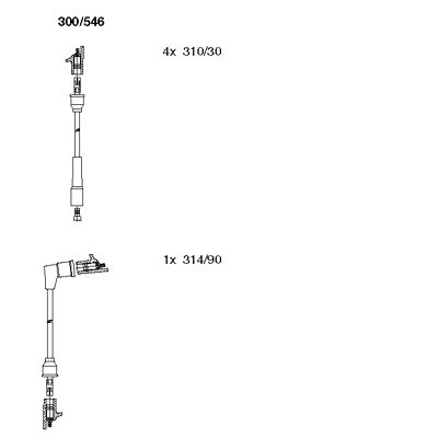 Комплект проводов зажигания BREMI 300/546 для TOYOTA CRESSIDA