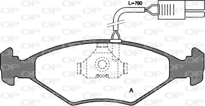 Комплект тормозных колодок, дисковый тормоз OPEN PARTS BPA0281.02 для FIAT ALBEA