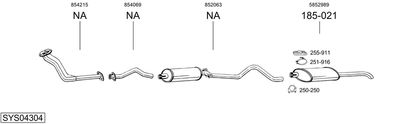 Изпускателна система BOSAL SYS04304