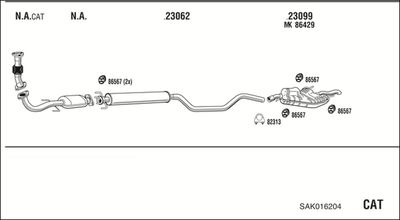 Układ wydechowy WALKER SAK016204
