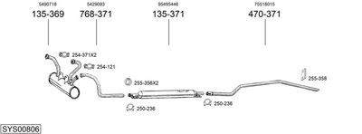 Изпускателна система BOSAL SYS00806